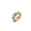 Comercio Electrónico Transfronterizo Suministro Joyería Personalizada para Hombre Europea y Americana Anillo Giratorio de Acero de Titanio con Estrella, Luna y Sol de Moda Stock Listo