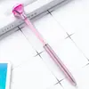 Versão coreana criativa de caneta de cristal giratória grande caneta de diamante atacado logotipo para impressão escritório papelaria estudante caneta esferográfica de plástico