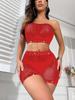 Ntz132 Top de Tubo Caliente Europeo y Americano con Diamantes Estampado Sexy con Abertura Sexy Traje de Malla de 2 Piezas
