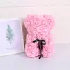 Oso de Rosa Inmortal para el Día de San Valentín para Novia 25cm Oso de Espuma Caja de Regalo Regalo de Navidad Oso para Abrazar