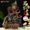 Estatuas de Buda Dios Verde de la Riqueza Nepal Hecho a Mano Tallado Bronce Hecho de los Dioses de la Riqueza de los Cinco Nombres Antiguos Adoración Tántrica Dios de la Riqueza