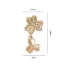 Celebridad de Internet Nuevo Trébol de Cuatro Hojas Luz Fritillaria Accesorios para Uñas Trébol Hueco Tridimensional Zircón Calcomanía para Uñas Accesorios
