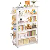 Estante de Aço Prateleira Grade Rack de Armazenamento Multicamadas de Chão Casa Sala de Estar Simples Arte em Ferro Rack de Armazenamento Armazenamento de Livros Estrutura de Ferro