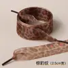Cordones Anchos de 2.5cm 4cm con Estampado de Leopardo Hilo de Cinta Cordones de Encaje Planos Anchos Cordones de Encaje de Chifón con Estampado de Leopardo