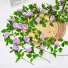Decoración de Techo de Enredadera de Flores de Rosa Artificial Cubierta de Tuberías de Agua de Calefacción y Aire Acondicionado Plantas de Plástico Enredaderas