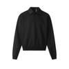 Sudadera Polo de Manga Larga con Cuello Americano Retro Cleanfit para Hombres y Mujeres High Street Holgada Básica Versátil Casual