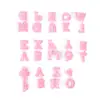 Molde de prensa alfanumérico para galletas de pastel de azúcar volteado DIY, molde de decoración de letras de chocolate para deletrear bendiciones, molde de repujado