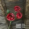Decoração de flor artificial tom avermelhado em haste única, bola de flor para corredor de flor de seda, material para arranjo de flor de mesa para restaurante e casamentos ao ar livre