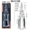 Alicates Pelacables Eléctricos Multifuncionales para Uso Transfronterizo, Alicates Especializados para Pelar y Crimpar Cables, Cortacables Industriales Universales para Enrollar Cables y Tubos de Cable