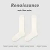 Medias de Lazo Renacentista Estilo Fino Primavera y Verano Estilo Preppy Calcetines de Encaje con Puntos Blancos Puros para Mujer