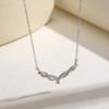 Collar de plata de ley S925 con un ciervo que te tiene, nuevo estilo para mujer, elegante, de lujo, de alta gama, con cadena de clavícula con astas, transfronterizo entre Europa y América.