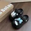 Zuecos de EVA de Venta Caliente para Exteriores que Aumentan la Altura para la Temporada de Regreso a Clases, Sandalias Cerradas Elegantes y Modernas para Playa, Antideslizantes y Transpirables para Mujer