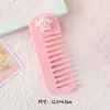 Peine para el cabello de color sólido Macaron de dientes anchos, Peine rectangular desenredante, Peine para el cabello de dibujos animados lindos Transfronterizo Venta al por mayor