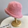 Estilo coreano pele de coelho frente cúpula curva aba curta chapéu da bacia para as mulheres outono e inverno novo artístico Senhora quente chapéu de pescador atacado