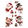 Pegatinas Navideñas Estáticas para Ventana del Fabricante Papá Noel Árbol de Navidad Copo de Nieve Pegatinas de Vidrio Pegatinas Navideñas para Ventana Transfronterizas de Amazon