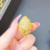 Anillos Dorados Abiertos Ajustables con Varios Diseños, Presentando un Estilo Audaz y Sofisticado, Anillos de Latón Chapados en Oro de 24K Transfronterizos