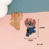 Dibujos Animados Anime Lindo Stitch Aleación Goteo de Aceite DIY Accesorios para Joyería Collar Pendientes Pulsera Llavero Colgante
