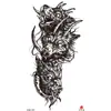 Adesivos de tatuagem de flor esboço preto e branco adesivos de tatuagem de flor adesivos de tatuagem à prova d'água impressão colorida adesivos de tatuagem pequenos para braço inteiro