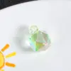 Accesorios de joyería DIY cuentas transparentes coloridas de estrella amor electrochapadas esmeriladas agujero colgante llavero corazón de durazno colgante pequeño