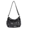 Bolsa Jeans Lavada Vintage para Mulheres 2026 Nova Moda Estilo Mori Bolsa Tiracolo Esportiva Casual Bolsa Transversal Feminina