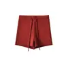 Pantalones Deportivos Casuales Elásticos de Yoga Fitness Versátiles con Cordón Sexy de Cintura Alta Ultra Cortos