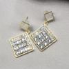 Venta al por mayor puntual pendientes de cristal de azúcar con costuras de cubitos de hielo de temperamento pendientes de diamantes de imitación pendientes cuadrados geométricos de alta calidad
