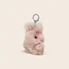 Pelo de Conejo Piel Genuina Conejo de Orejas Paradas Colgante de Peluche con Textura Suave, Juguete de Piel, Colgante para Bolso, Llavero Exquisito
