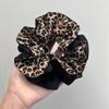 Coreano-Coreano Estampa de Leopardo Laço de Cabelo de Intestino Grosso Feminino Senso de Alta Qualidade Corda de Cabelo Grande Bonita Elástico de Alta Elasticidade Cobertura de Couro Acessório de Cabeça