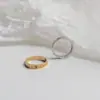 Anel de Diamante com Números Romanos Europeu e Americano para Mulheres, Aço Titânio Moderno e Personalizado, Estilo Cool, Estilo Japonês de Nicho, Anel para Dedo Indicador de Luxo Acessível