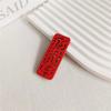 Etiqueta de madera hueca festiva con texto de bendición, pieza de madera auspiciosa de color rojo brillante para manualidades, etiquetas, joyería, accesorios pequeños, venta al por mayor