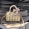 Gutikou 2025 Verano Nuevo Explosiones en Vivo Estampada Boston Moda de Alta Gama Bolso de Mano Cruzado al Hombro para Mujer