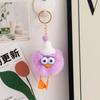 Nuevo y lindo llavero con colgante de bola de pelo de conejo perezoso de imitación de pato, muñeco de peluche de dibujos animados, bolso, adornos, máquina de muñecas, regalo