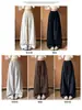 Pantalones deportivos beige gris para mujer con dobladillo curvo, nuevos para principios de otoño 2026, corte holgado, adelgazantes, de pierna ancha, pants casuales en un estilo relajado