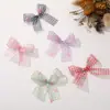 Estilo fada de verão fofo estampa xadrez laço diy feito à mão Mori cocar acessórios de cabelo brincos material atacado