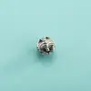 Cuentas espaciadoras de plata hechas a mano tailandesas accesorios de plata pura S925 cuentas cuadradas para ensartar pulsera DIY cuentas espaciadoras