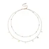 Collar de Acero de Titanio Mariposa con Borla No Desvanecible para Mujer, Cadena para Clavícula Doble Capa Estilo Ins Europeo y Americano de Nicho Exquisito