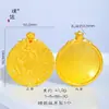 Loja de Ouro Puzuo Mesmo Estilo Ouro Areia Acessórios DIY Nove Palácios Baguá Doze Signos Zodiacais Pingente de Marca Grande Colar de Corda de Couro para Homens e Mulheres