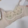 Roupa íntima Redutora de Pressão com Seda de Amora Respirável, Suporte Lateral Confortável para Seios Laterais, Renda, Sem Aro, Sutiã Feminino para Prevenir Queda