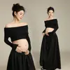 Tema Estúdio Fotográfico Novo Retrô Novo Estilo Chinês Vestido Amassado com uma Vibe Descolada para Sessão de Fotos da Barriga de Grávidas