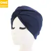 Gorro turbante de algodón estilo bohemio gorra retorcida gorra india gorra base para quimioterapia TJM-163