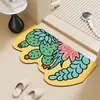 Alfombrilla Creativa de Baño con Forma de Semicírculo de Barro de Diatomeas Alfombrilla para Pies Puerta de Baño Alfombrilla Absorbente Inodoro Alfombra Antideslizante de Forma Especial