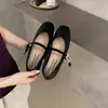 Sapatos Mary Jane Prata com Salto Escondido 3cm, Sapatos Individuais com Strass para Mulheres, Coleção Primavera/Outono 2026, Vermelho Versátil para Combinar com Saias, Sapatos de Festa