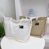 Bolsa de Lona de Gran Capacidad 2025 para Mujer, Bolso Tote, Diseño de Nicho, Bolso Cruzado de un Solo Hombro, Simple, Versátil, Ligero