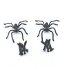 Moda Nuevos Pendientes de Aro Coreanos Estilo Harajuku Animales Tridimensionales Araña Negra Conejo Perforación Frontal y Trasera Pendientes Elegantes Personalizados