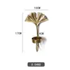 Portavelas Dorado con Hoja Dorada de Lujo Nórdico Transfronterizo para Montar en la Pared Dormitorio Sala de Estar Decoración de Pared de Hierro Atrezzo para Fotografía