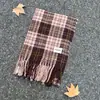 Cachecol Xadrez Vermelho de Natal para Mulheres no Outono e Inverno Estilo Coreano Imitação de Caxemira Luxo Acessível Alta Qualidade Cachecol Xale Quente