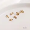 Ouro 14K Preenchido Cor Duradoura 18K Meio Furo Pingente de Pérola Porta-Contas Capa para Contas Porta-Flores Acessórios para Joias Artesanais DIY Materiais