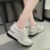 Zapatos de Cuña Talla Grande para Mujer 2025 Primavera Nuevo Estilo Zapatos con Pedrería para Aumentar Altura Interior Tacones Altos Zapatos Perezosos Zapatos Deportivos Casuales para Mujer