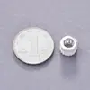 Contas cilíndricas de zircônia em prata s925 com incrustação de diamante, conta tipo roda com furo grande, conta de cintura fina, acessório para miçangas DIY 10mm