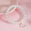 Pulseira de Pérolas Infantil Popular Transfronteiriça Joias Fio de Mão de Princesa Desenho Animado Fofo Pulseira de Concha para Estudante Acessórios com Contas